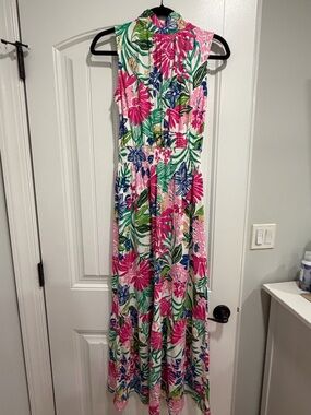 Lilly Pulitzer Multicolor Tropical Print Maxi Dress